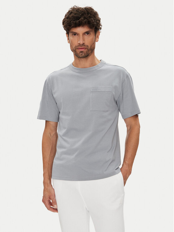 K-Way T-Shirt K2135HW Szary Regular Fit