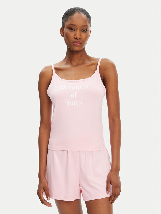 Juicy Couture Top Dream Of Vest JCLCT125505 Różowy Slim Fit miniaturka