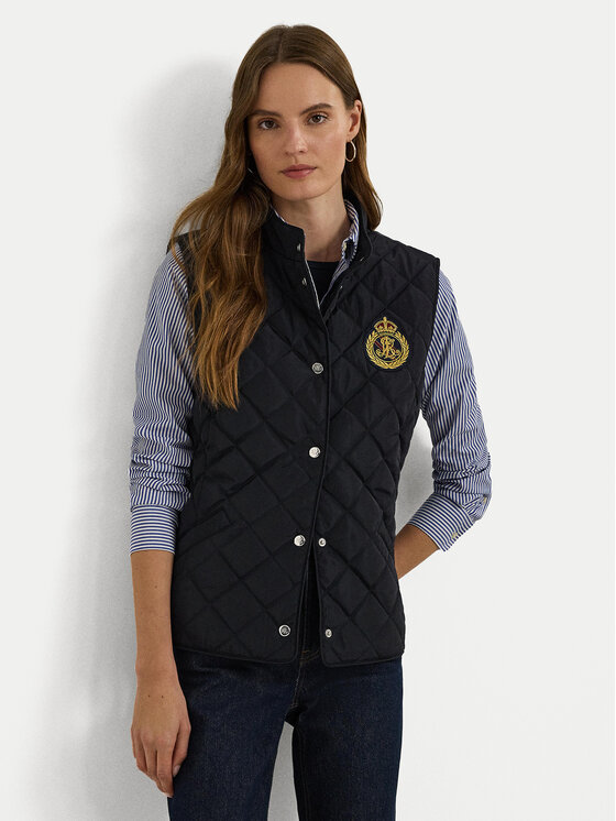 LAUREN RALPH LAUREN Bezrękawnik 297951276004 Granatowy Straight Fit