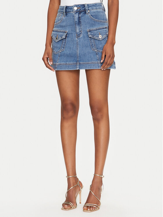 MET Spódnica jeansowa M10 182GN Niebieski Regular Fit