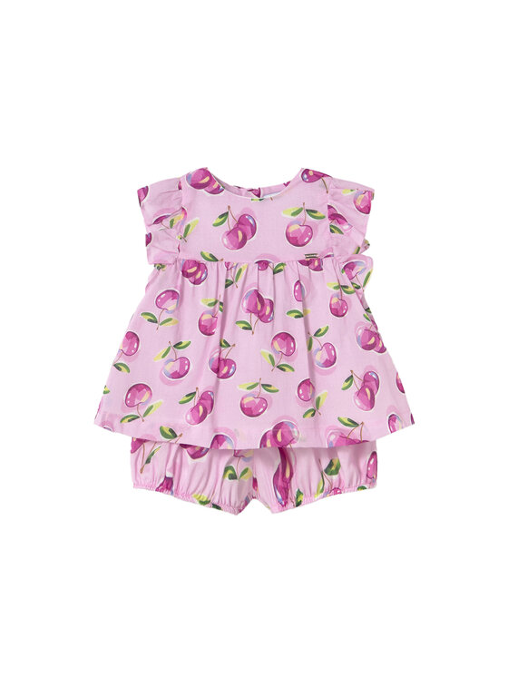 Mayoral Komplet top i spodenki 1238 Różowy Regular Fit