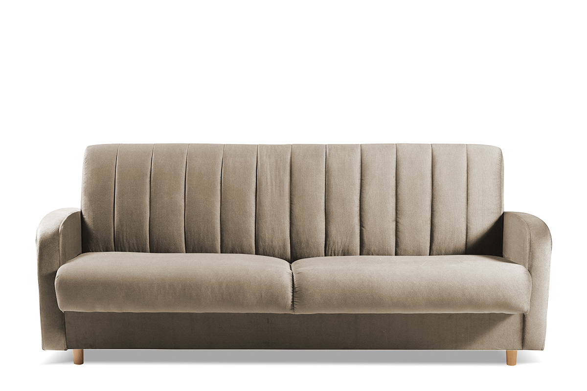 Rozkładana sofa do salonu automat wersalkowy beżowa CAVICO