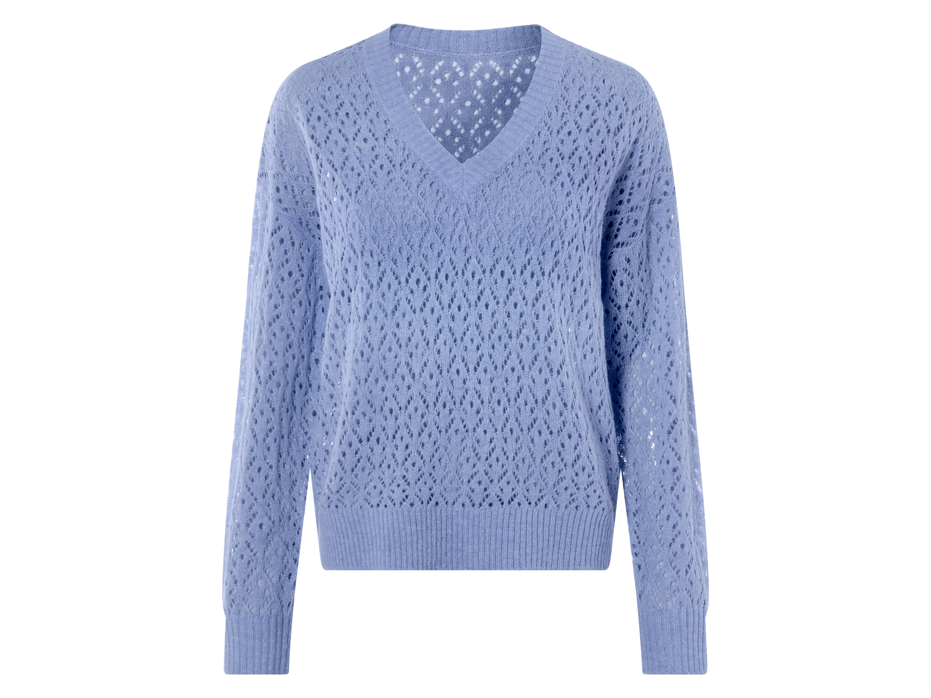 esmara® Sweter ażurowy damski (Fioletowy, XS (32-34))