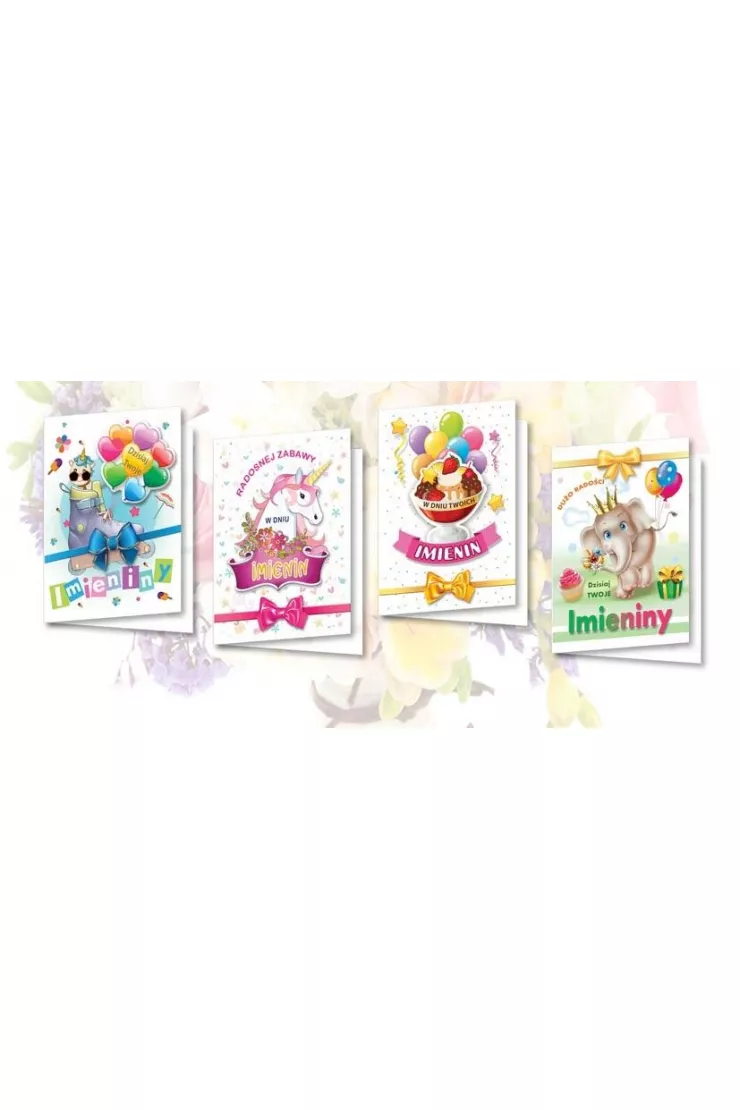 Karnet B6 z naklejkami Imieniny dzieci MIX