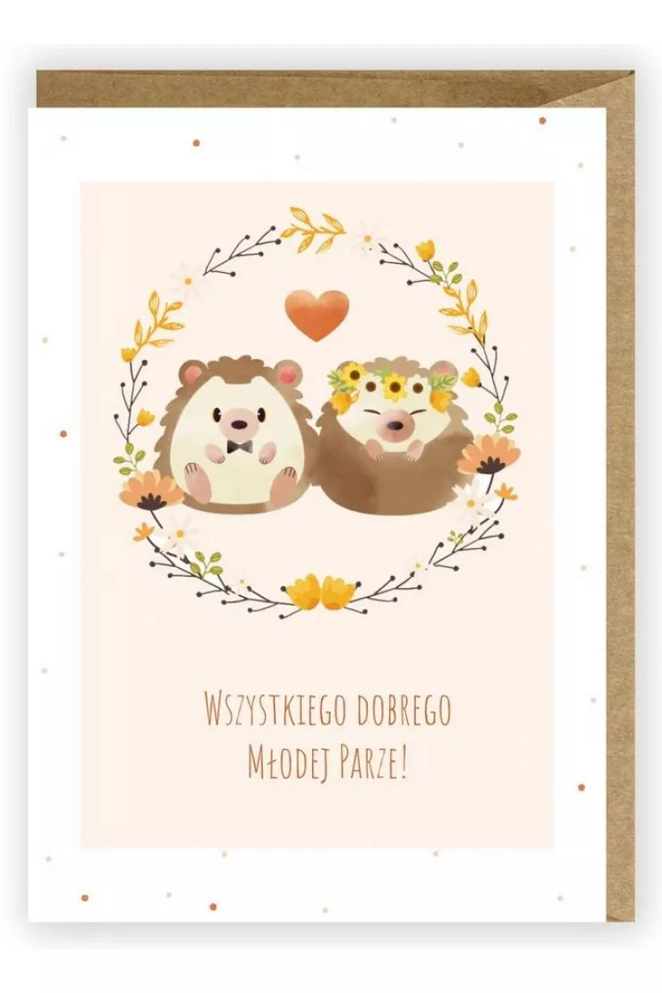 Kartka okolicznościowa, eko koperta Ślub K009