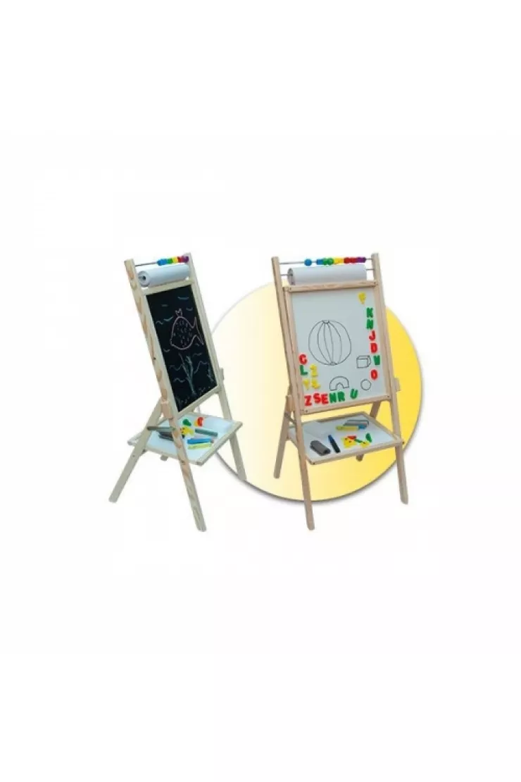 Tablica stojąca magnetyczno-kredowa akcesoria 90 cm