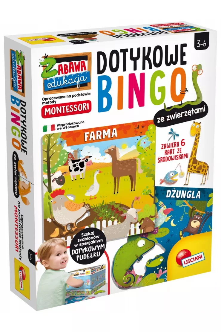 Montessori Plus. Dotykowe bingo ze zwierzętami
