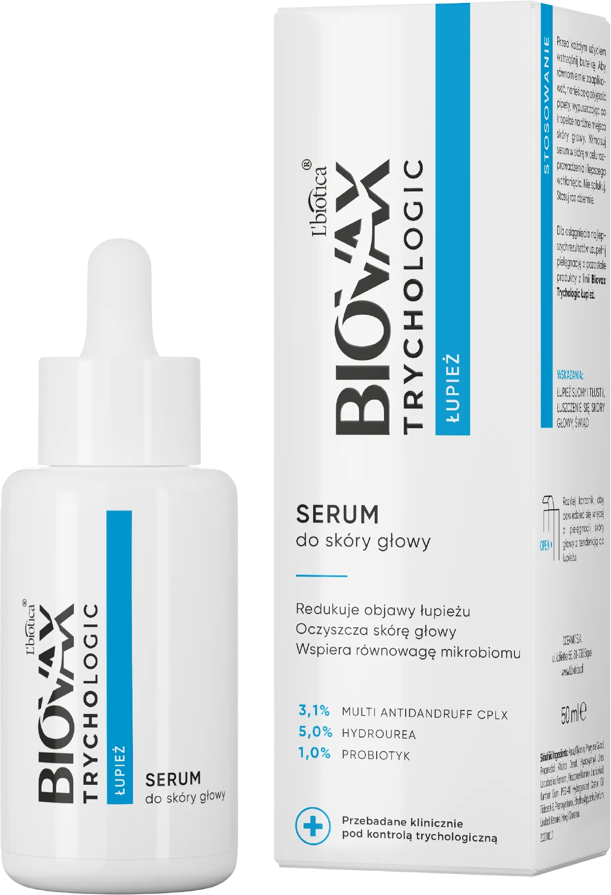Biovax serum do skóry głowy Trychologic Łupież 50 ml