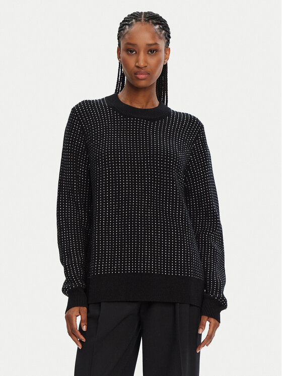 MICHAEL Michael Kors Sweter MF46124F2G Czarny Regular Fit