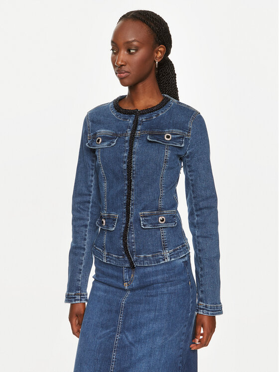 Liu Jo Kurtka jeansowa UF4094 D4448 Granatowy Regular Fit