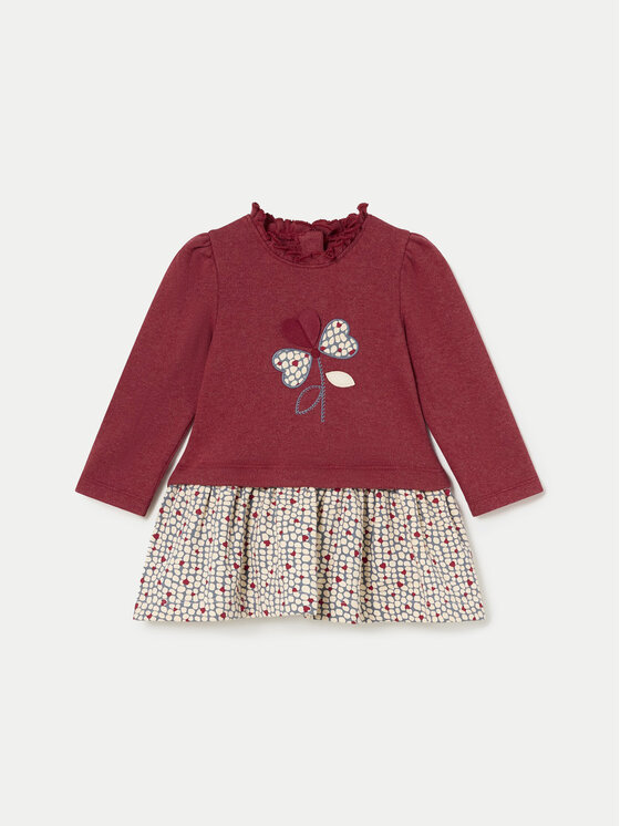 Mayoral Sukienka codzienna 2917 Bordowy Regular Fit