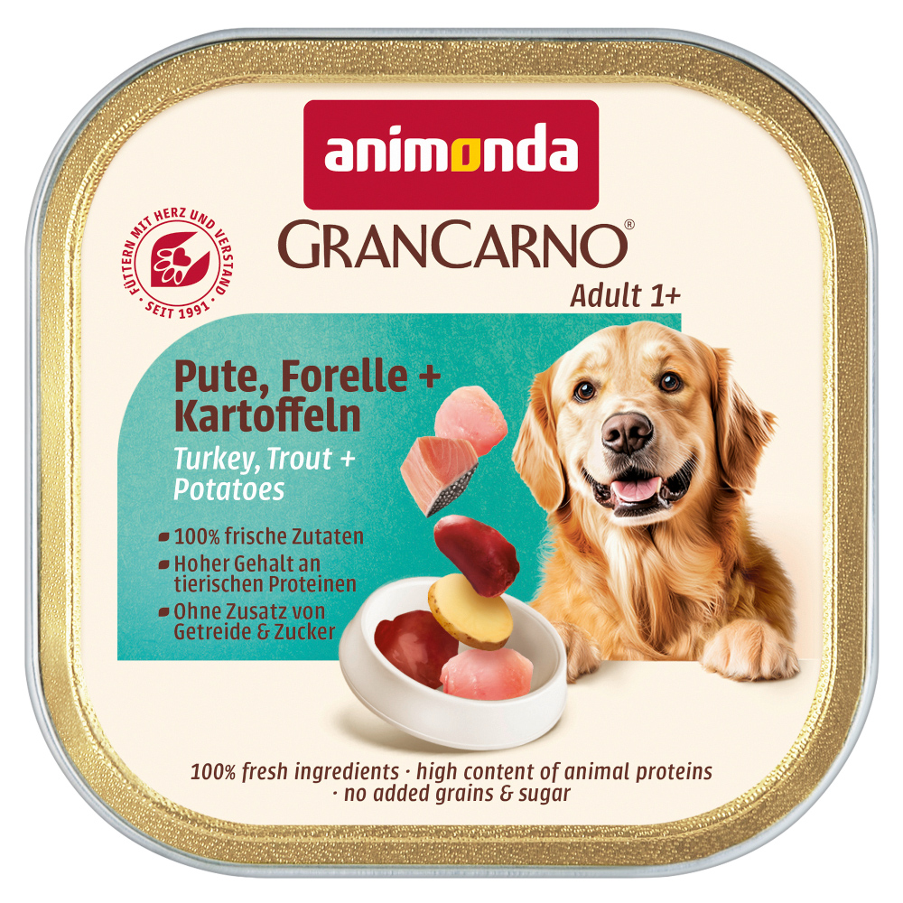 Pakiet animonda GranCarno Adult Country, 44 x 150 g - Indyk, pstrąg i ziemniaki
