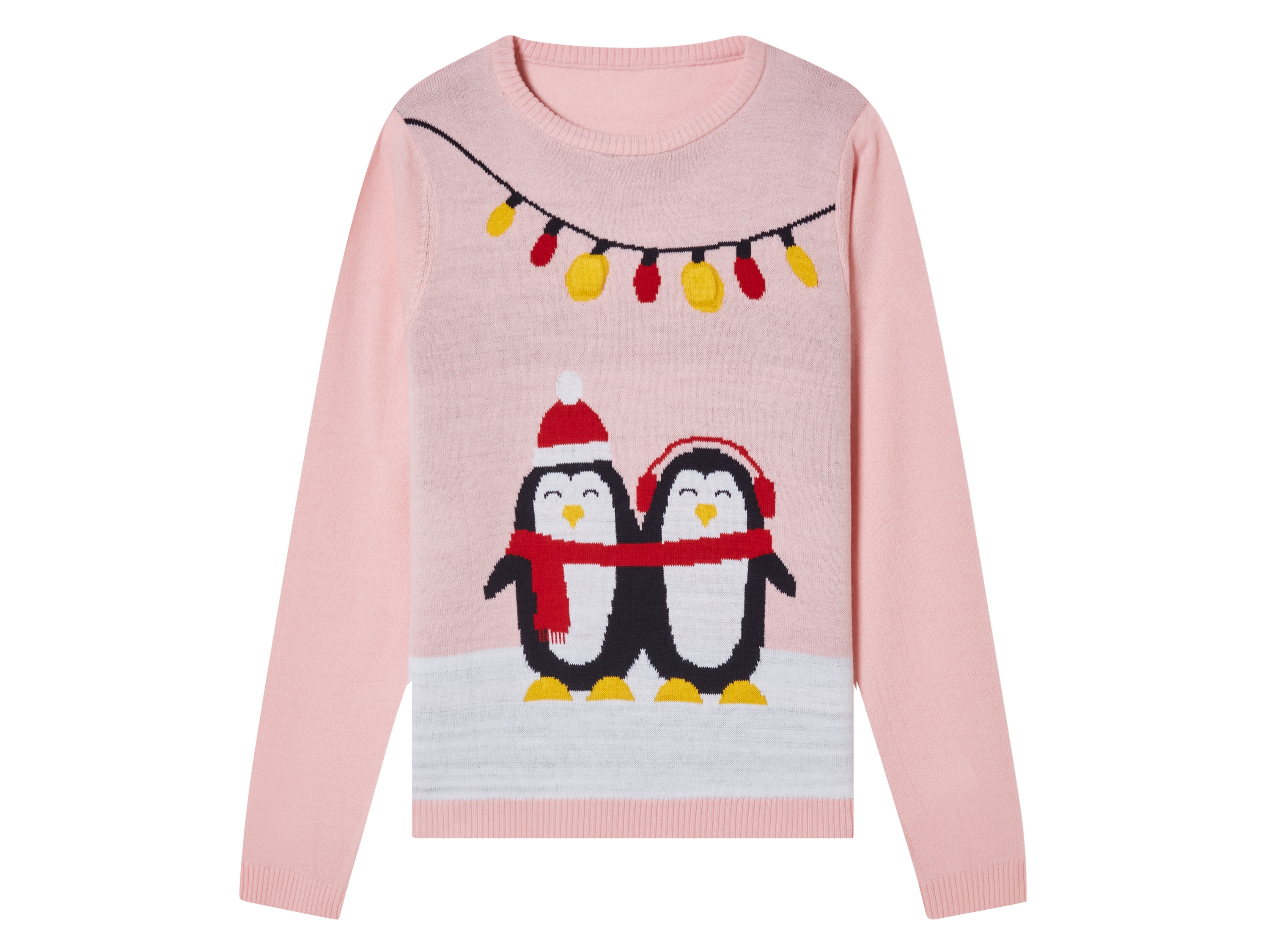 pepperts!® Świąteczny sweter dziewczęcy LED (Różowy, 158/164)