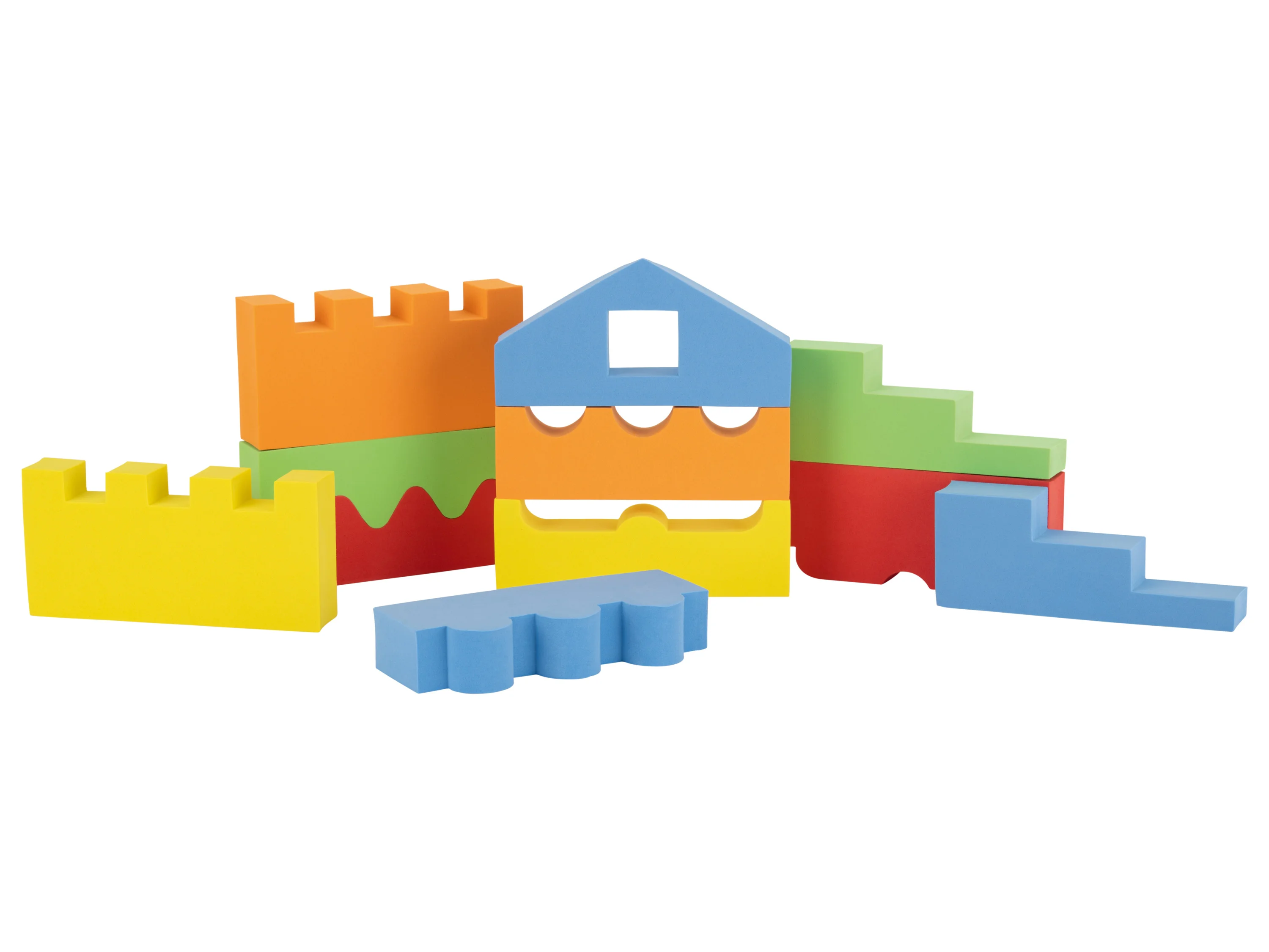 Playtive Klocki-puzzle, do układania  (Kolorowy)