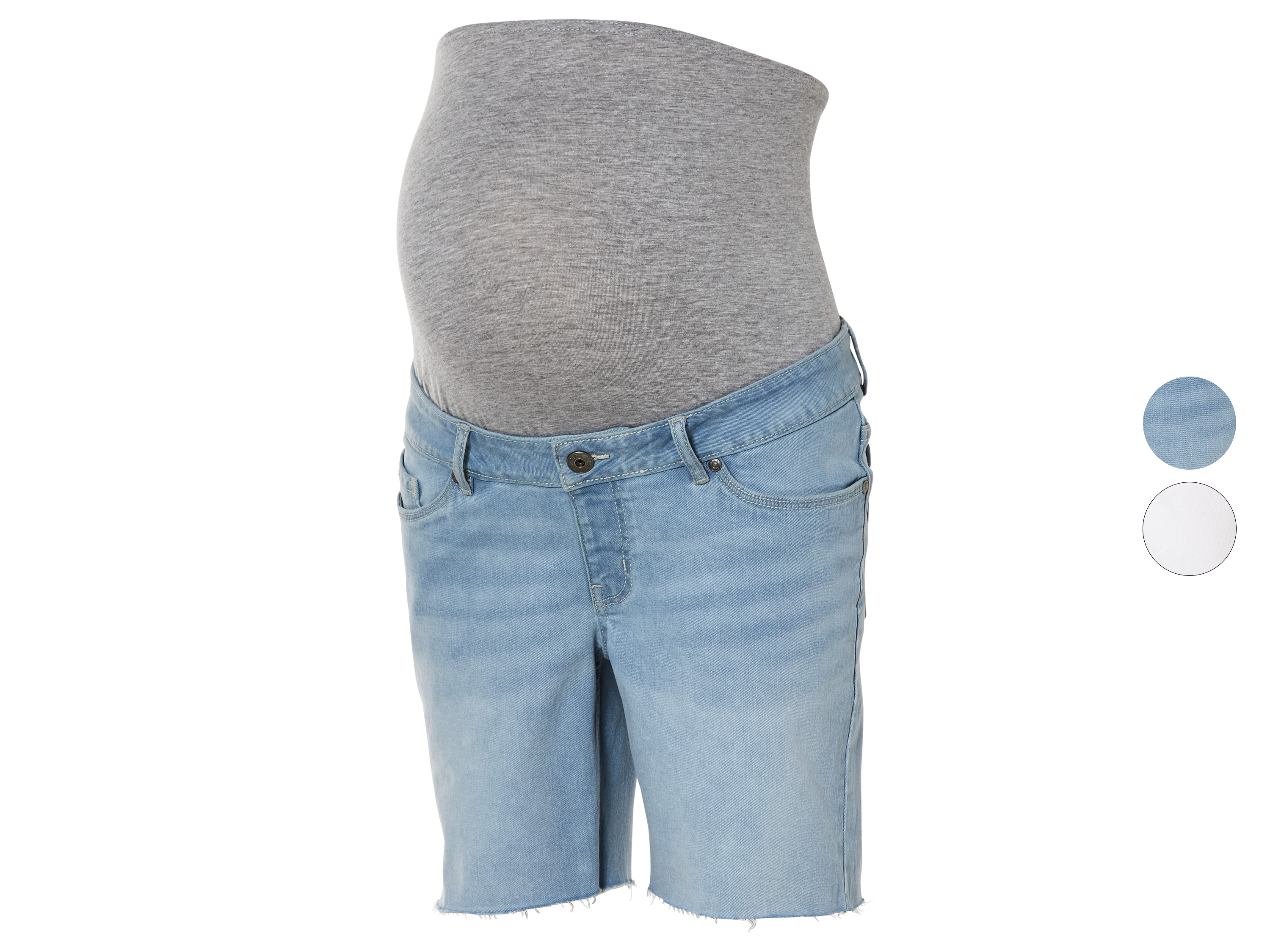 esmara® Szorty jeansowe damskie ciążowe z bawełną miniaturka