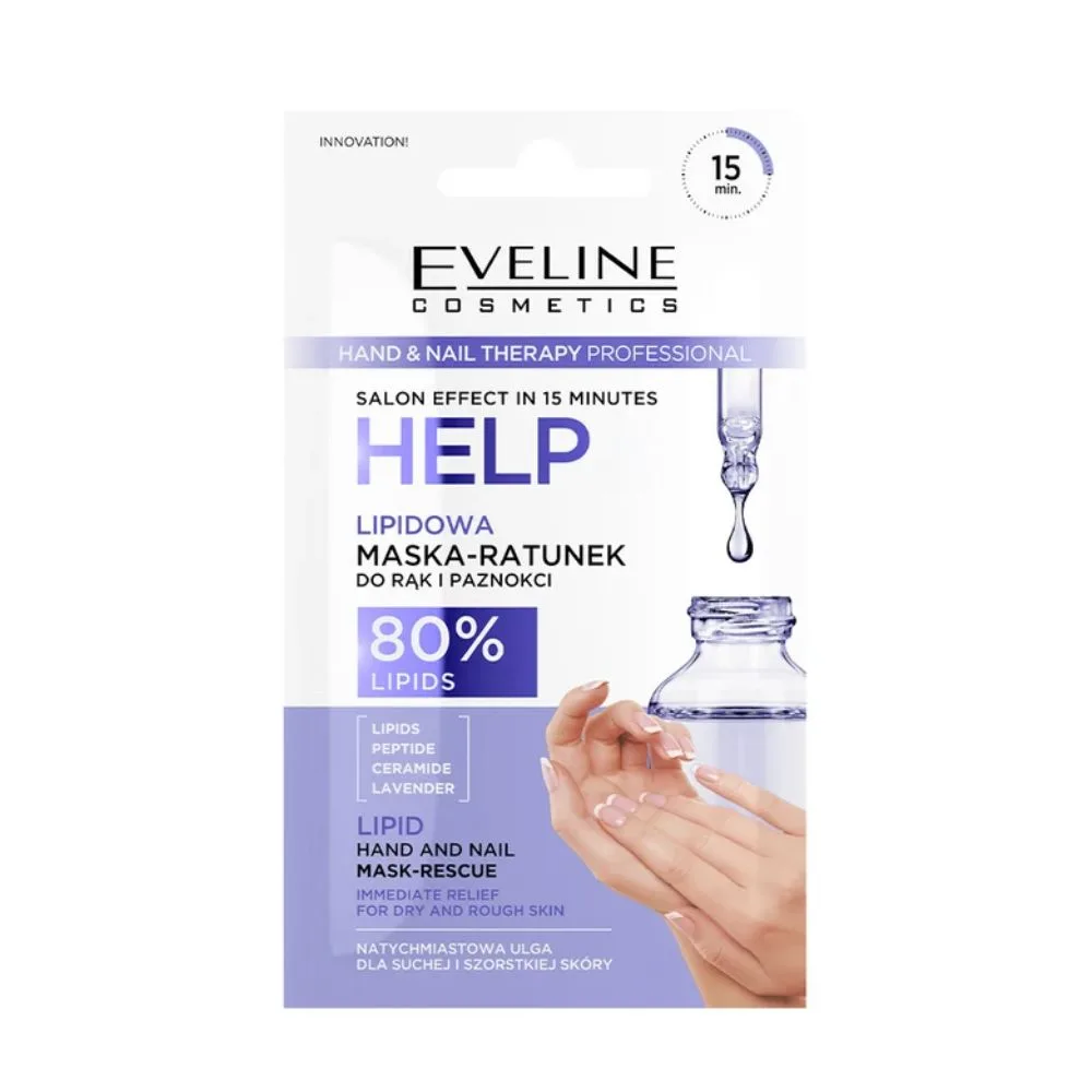 Eveline Hand&Nail Therapy Help Lipidowa maska do rąk 7 ml miniaturka