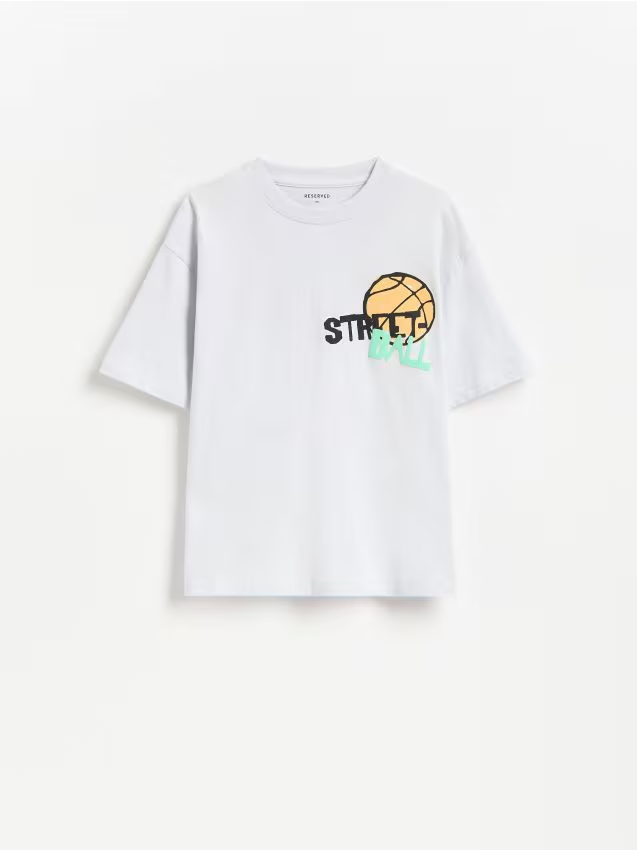 Reserved - T-shirt z nadrukiem - jasnoszary
