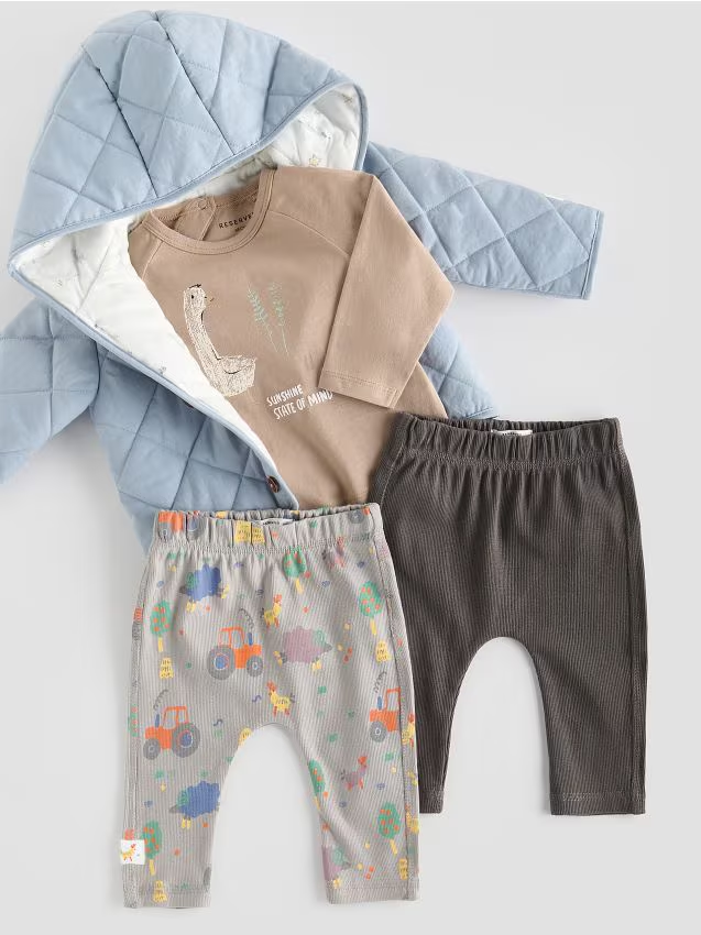 Reserved - Bawełniane legginsy 2 pack - ciemnoszary