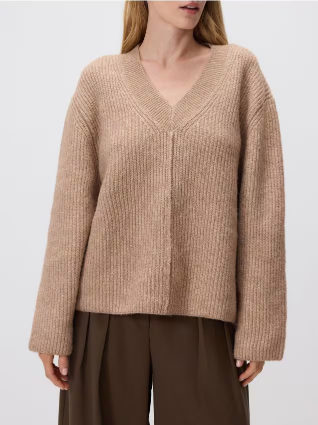 Reserved - Sweter oversize - brązowy