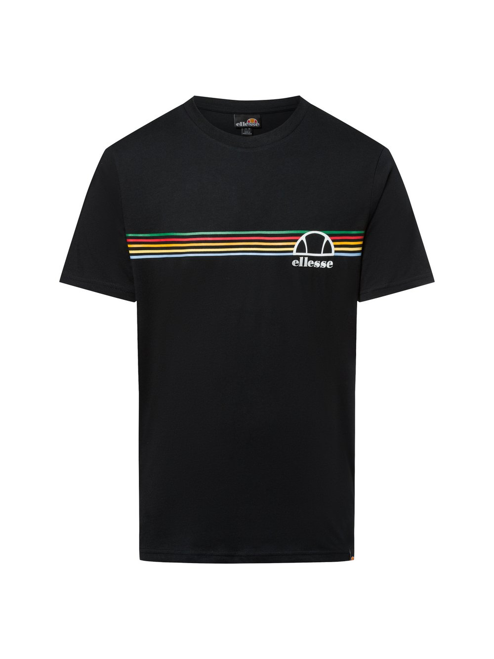 ellesse Koszulka męska - Lental Tee Mężczyźni Bawełna czarny|wielokolorowy, S