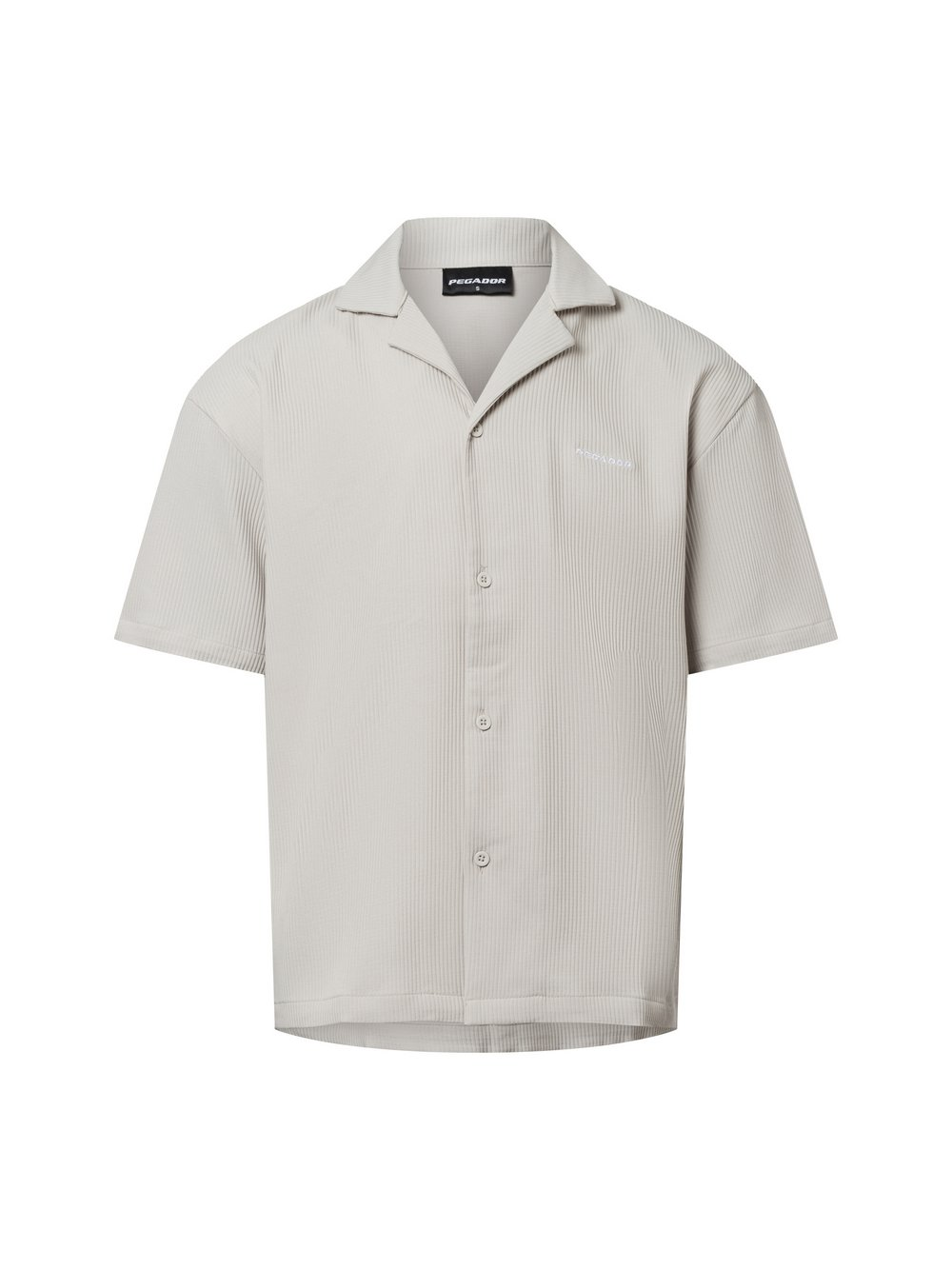 PEGADOR Męska koszula casual - Troy Mężczyźni Comfort Fit szary, S