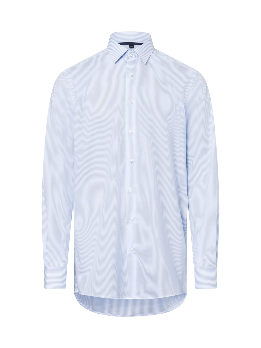 Finshley & Harding Męska koszula biznesowa - Easy Care Mężczyźni Modern Fit Bawełna niebieski|biały, 40