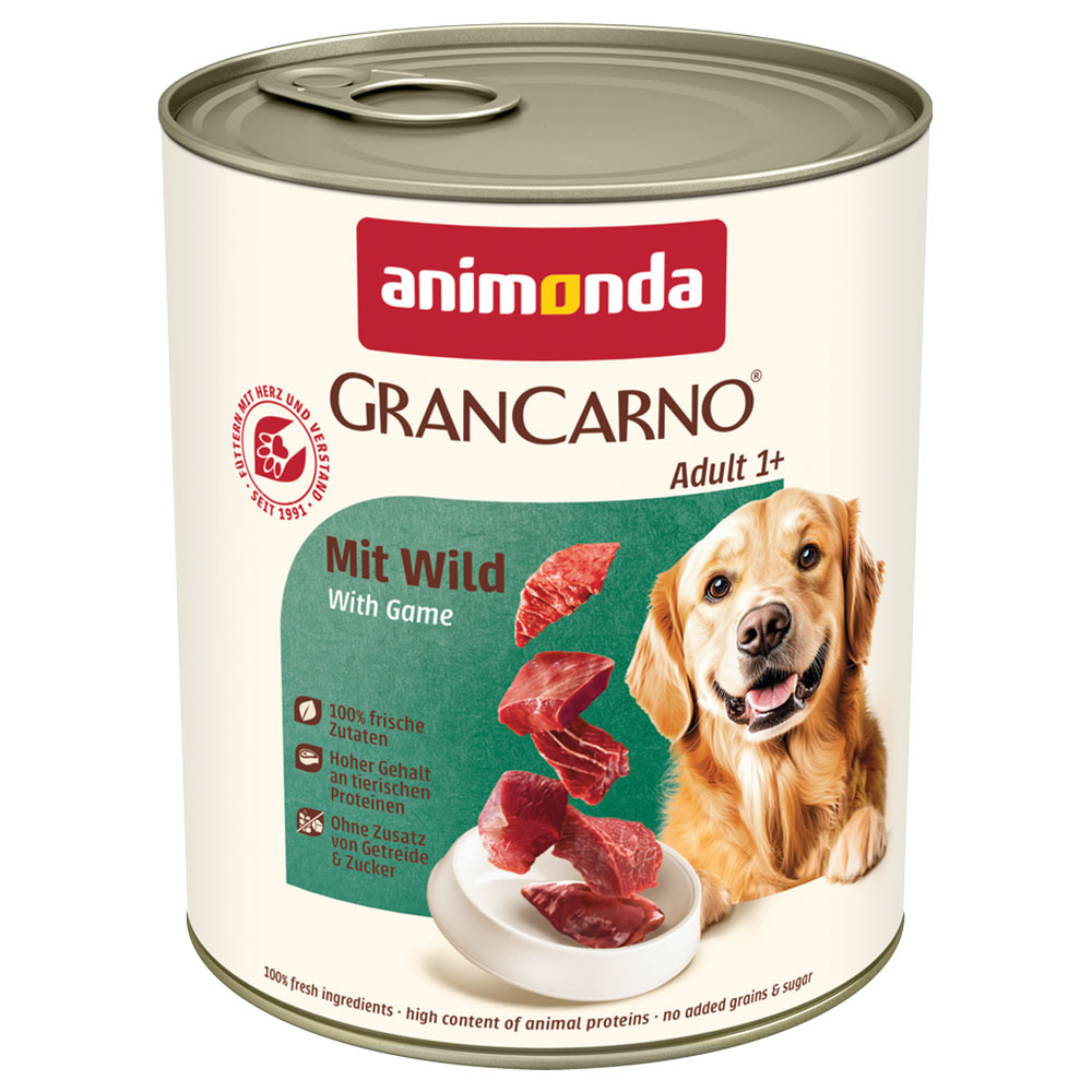 Megapakiet animonda GranCarno Original Adult, 24 x 800 g - Dziczyzna