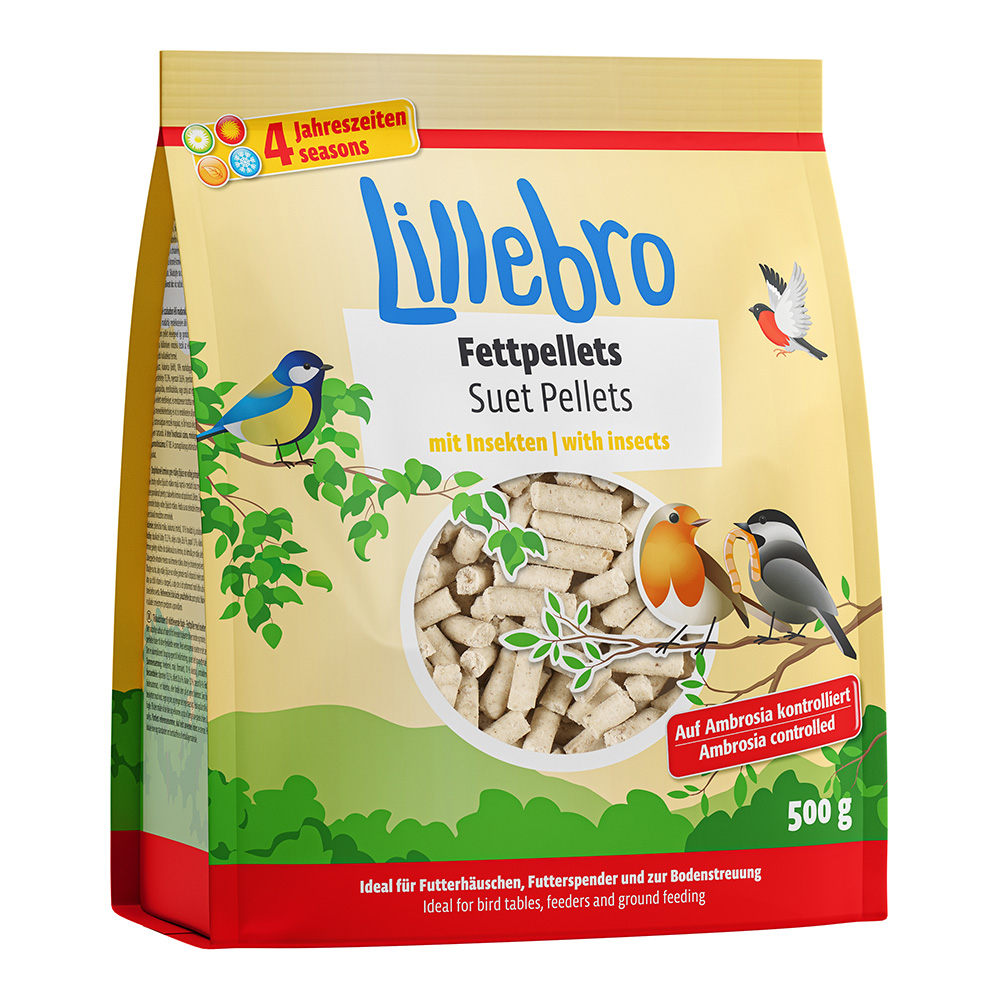 Lillebro Fettpellets, granulki tłuszczowe z owadami - 500 g miniaturka