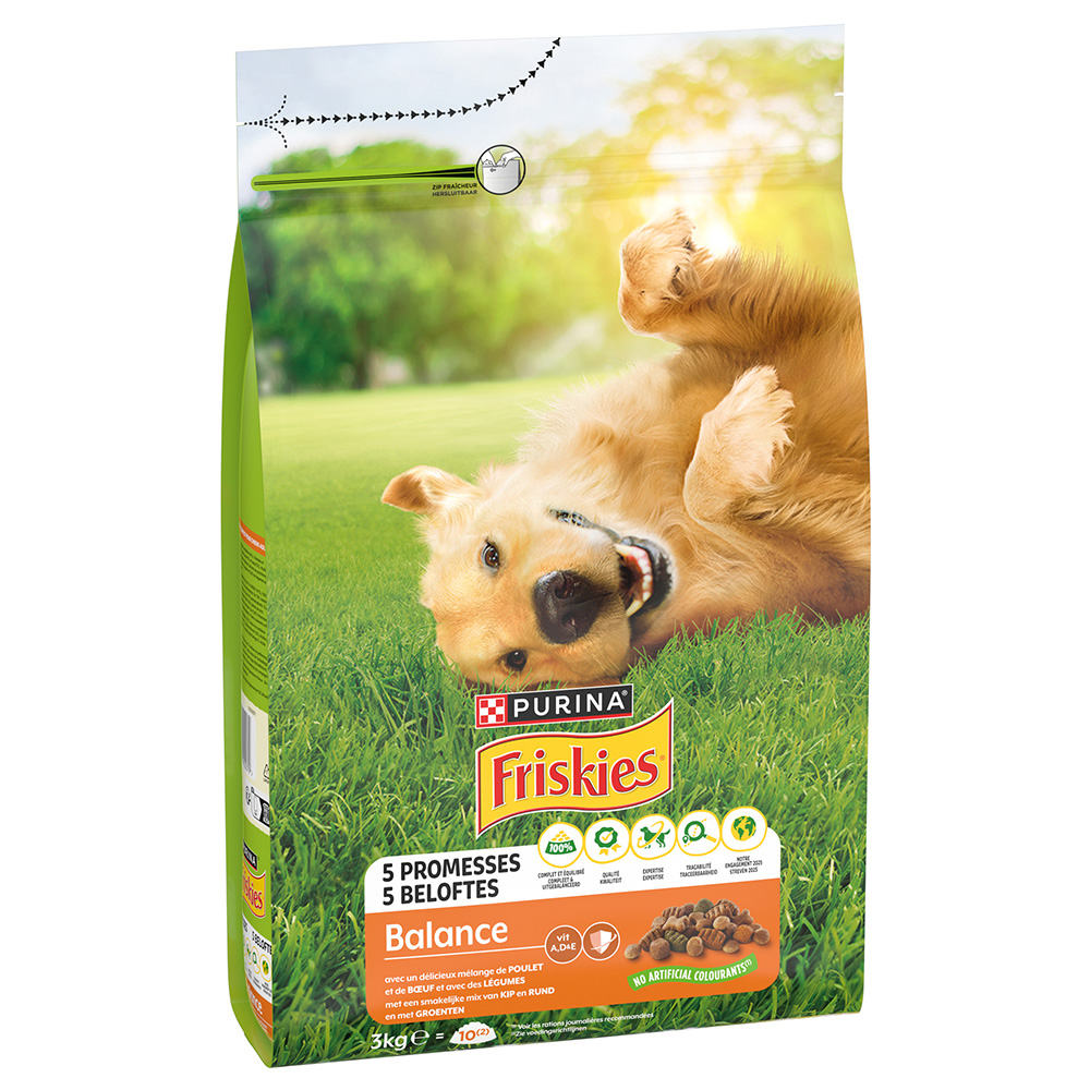 Purina FRISKIES Balance, kurczak i wołowina z warzywami - 3 kg