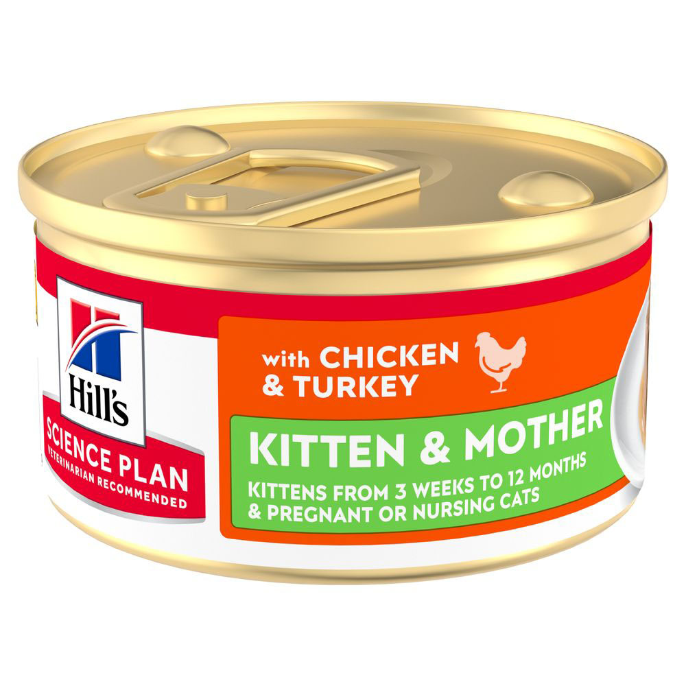 Hill's Science Plan Kitten & Mother delikatny mus z kurczakiem i indykiem - 48 x 85 g