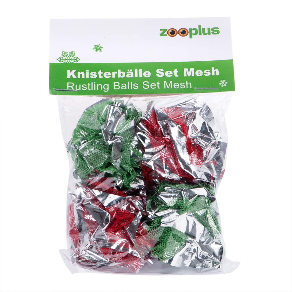 Mesh Zestaw szeleszczących piłeczek dla kota - 1 zestaw miniaturka