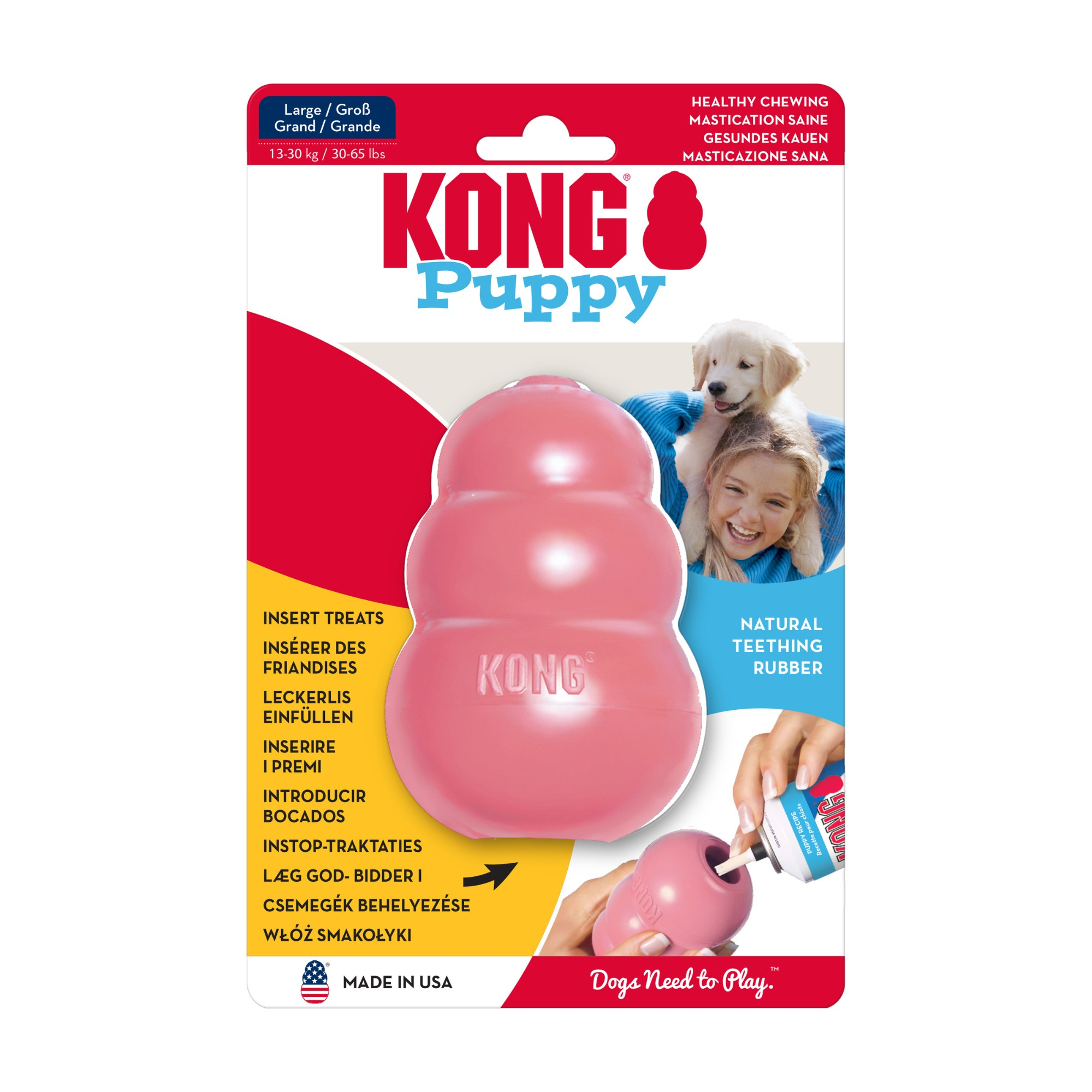 KONG Puppy - L, różowy