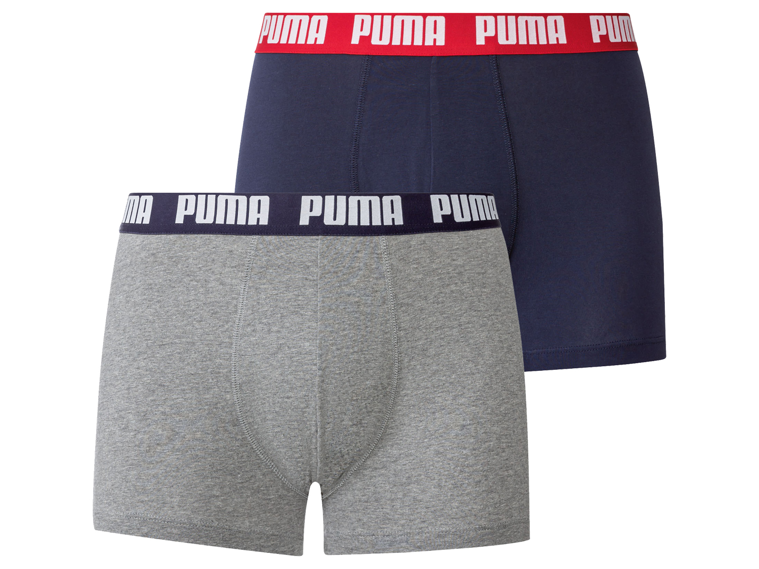 Puma Męskie bokserki z bawełną, 2 pary     (Niebieski/szary, L)