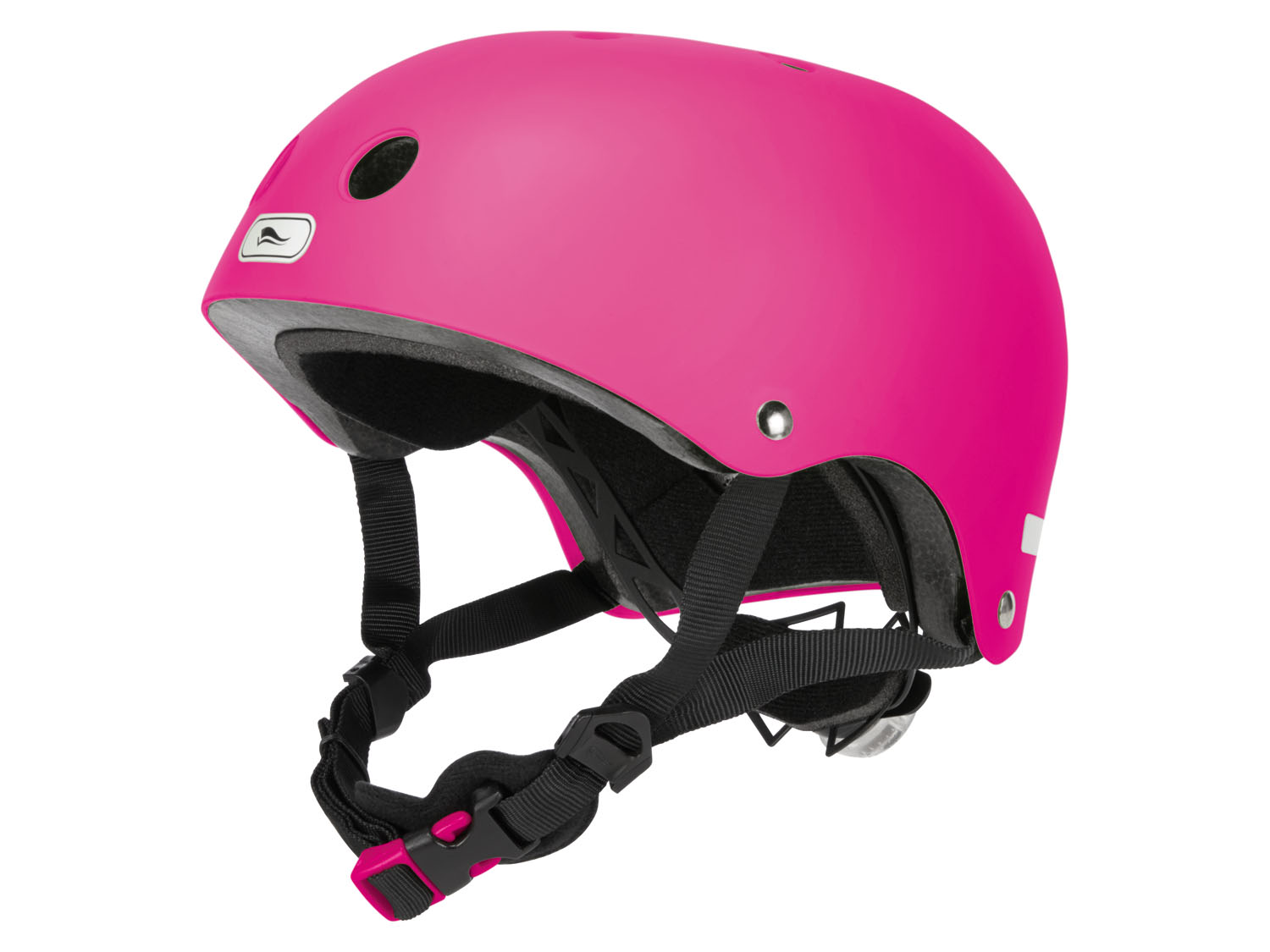 CRIVIT Kask dziecięcy do jazdy na rolkach, z diodami LED (L/XL różowy)