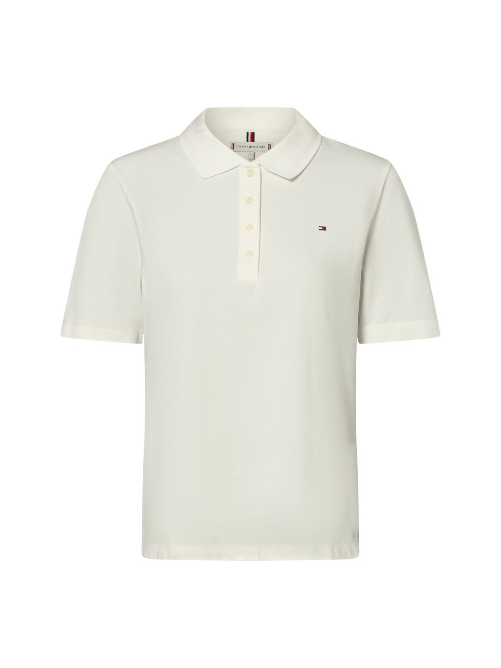 Tommy Hilfiger Damska koszulka polo Kobiety Bawełna biały, M
