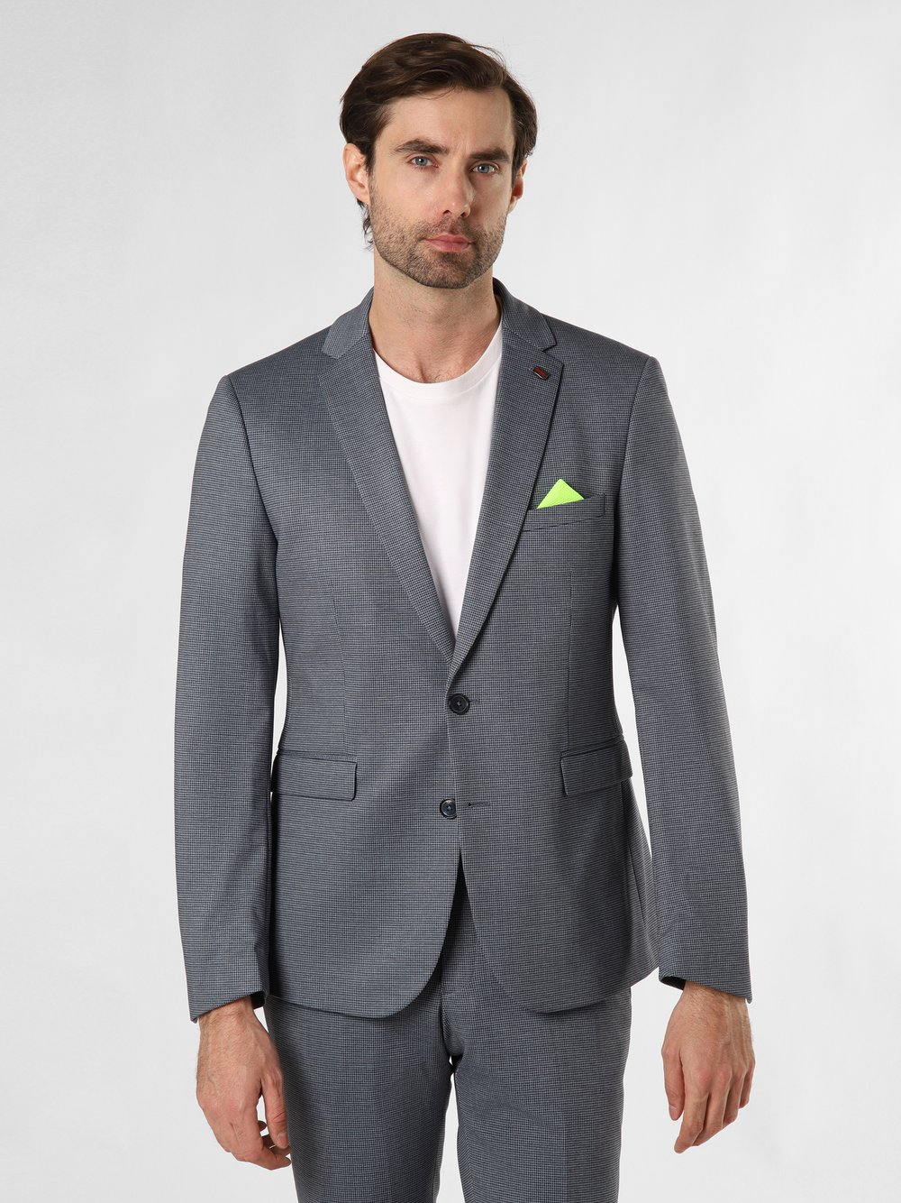 Finshley & Harding London Męska kurtka modułowa - Brixdon Mężczyźni Slim Fit niebieski, 56