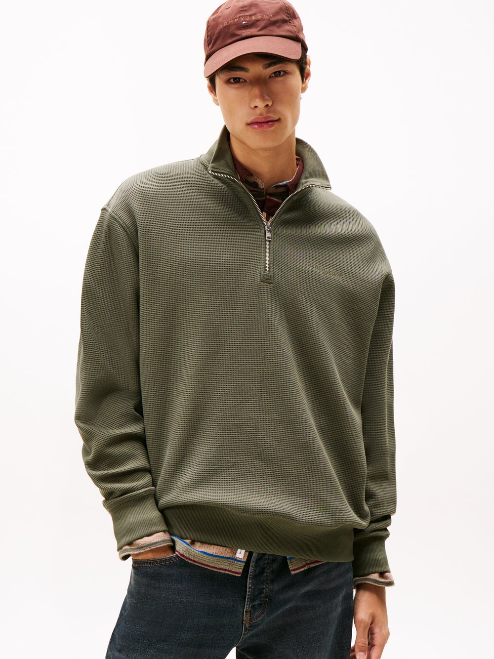 Tommy Jeans Męski niszczyciel potu Mężczyźni Materiał dresowy zielony, M