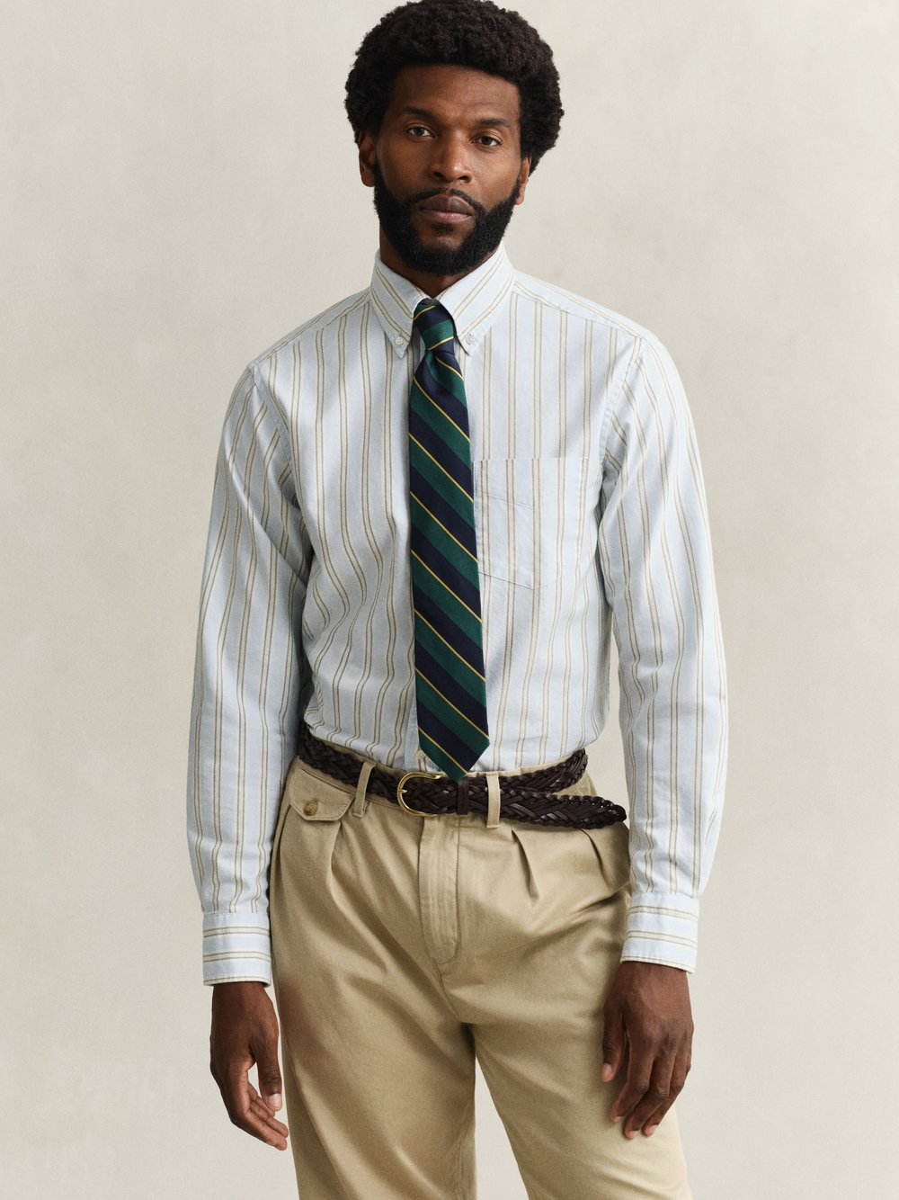 Gant Męska koszula casual Mężczyźni Regular Fit Bawełna niebieski|beżowy|wielokolorowy, L