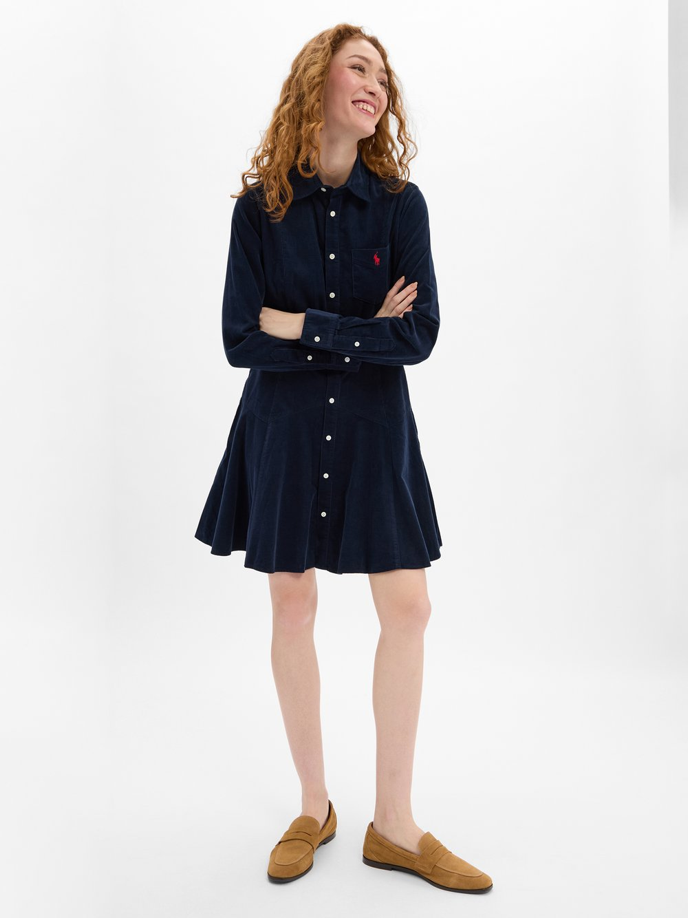Polo Ralph Lauren Sukienka damska Kobiety Bawełna niebieski, 36
