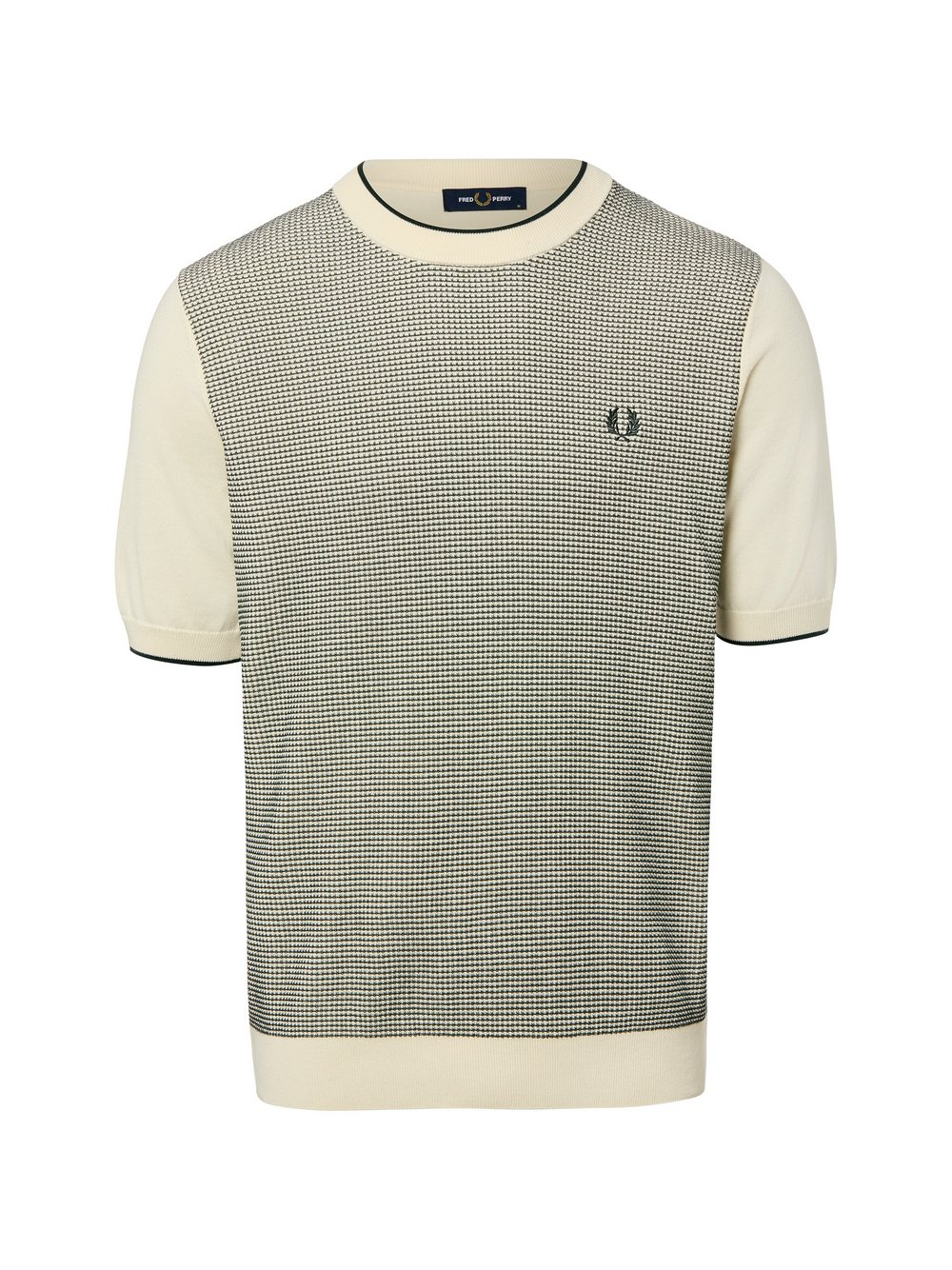 Fred Perry Męska koszula z dzianiny Mężczyźni beżowy, S