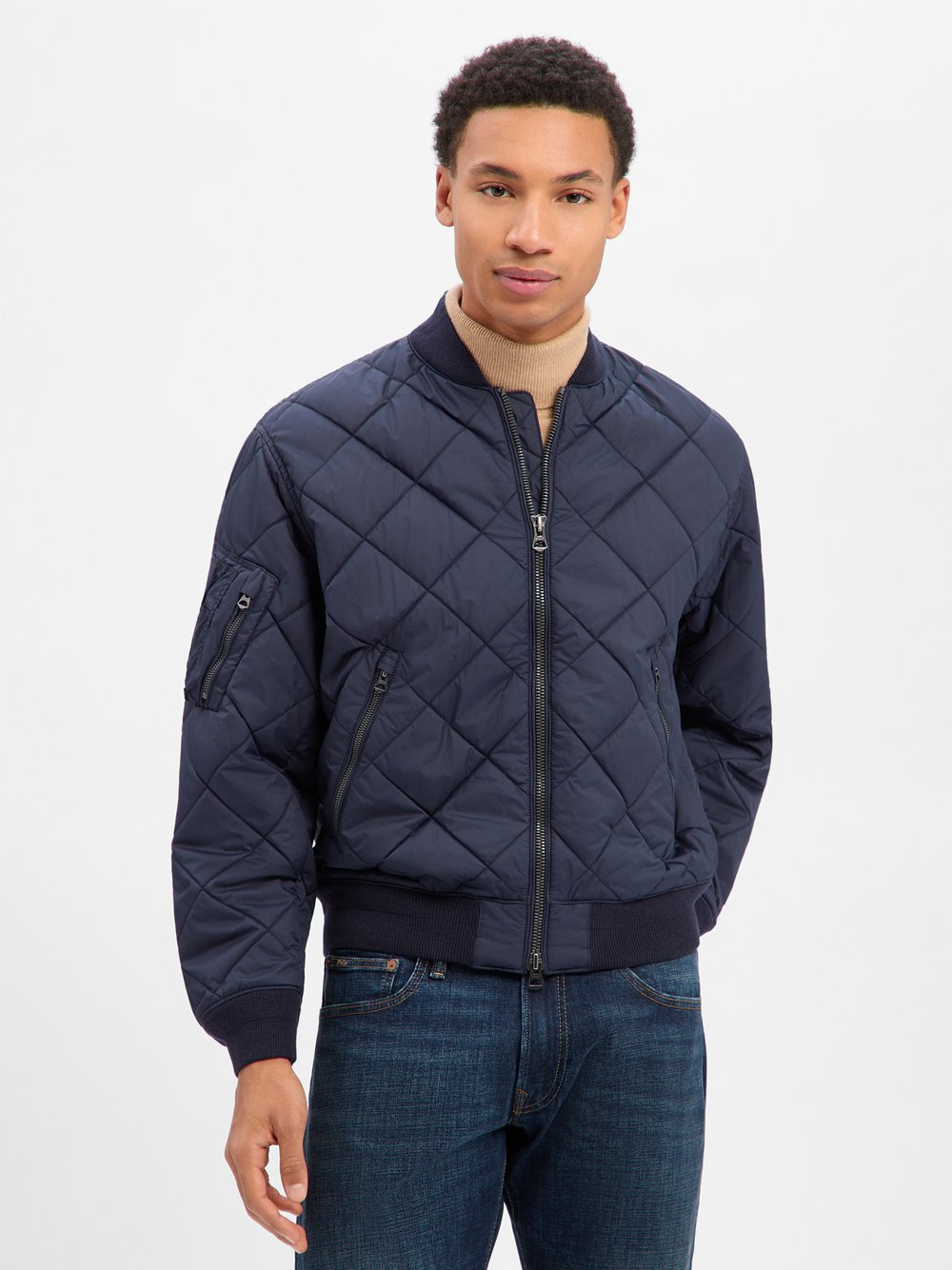 Polo Ralph Lauren Męska kurtka pikowana - Ghent Mężczyźni Sztuczne włókno niebieski, XXL