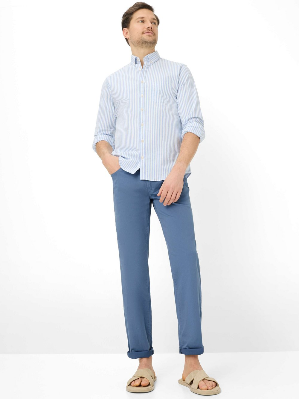 BRAX Chino - Cadiz Mężczyźni Bawełna niebieski, 34-34