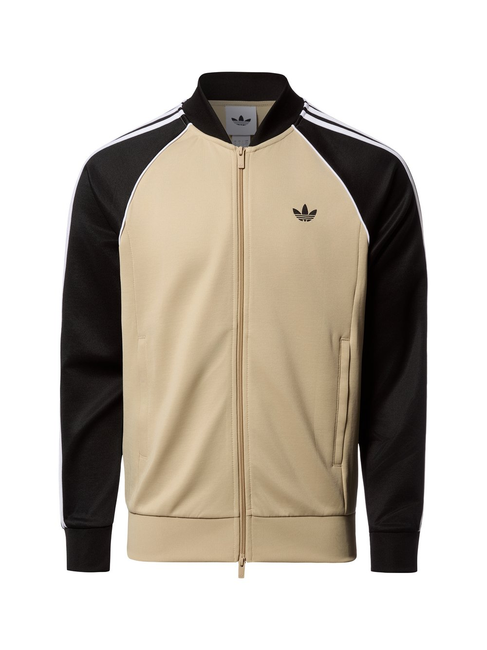 adidas Originals Męska kurtka treningowa - Stokha Mężczyźni Materiał dresowy beżowy|czarny, L