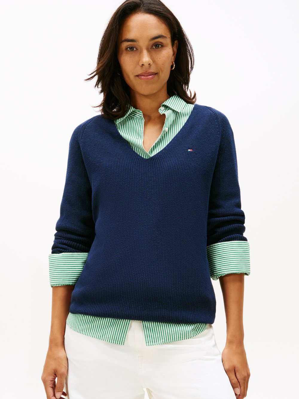 Tommy Hilfiger Sweter damski z dzianiny Kobiety Bawełna niebieski, S