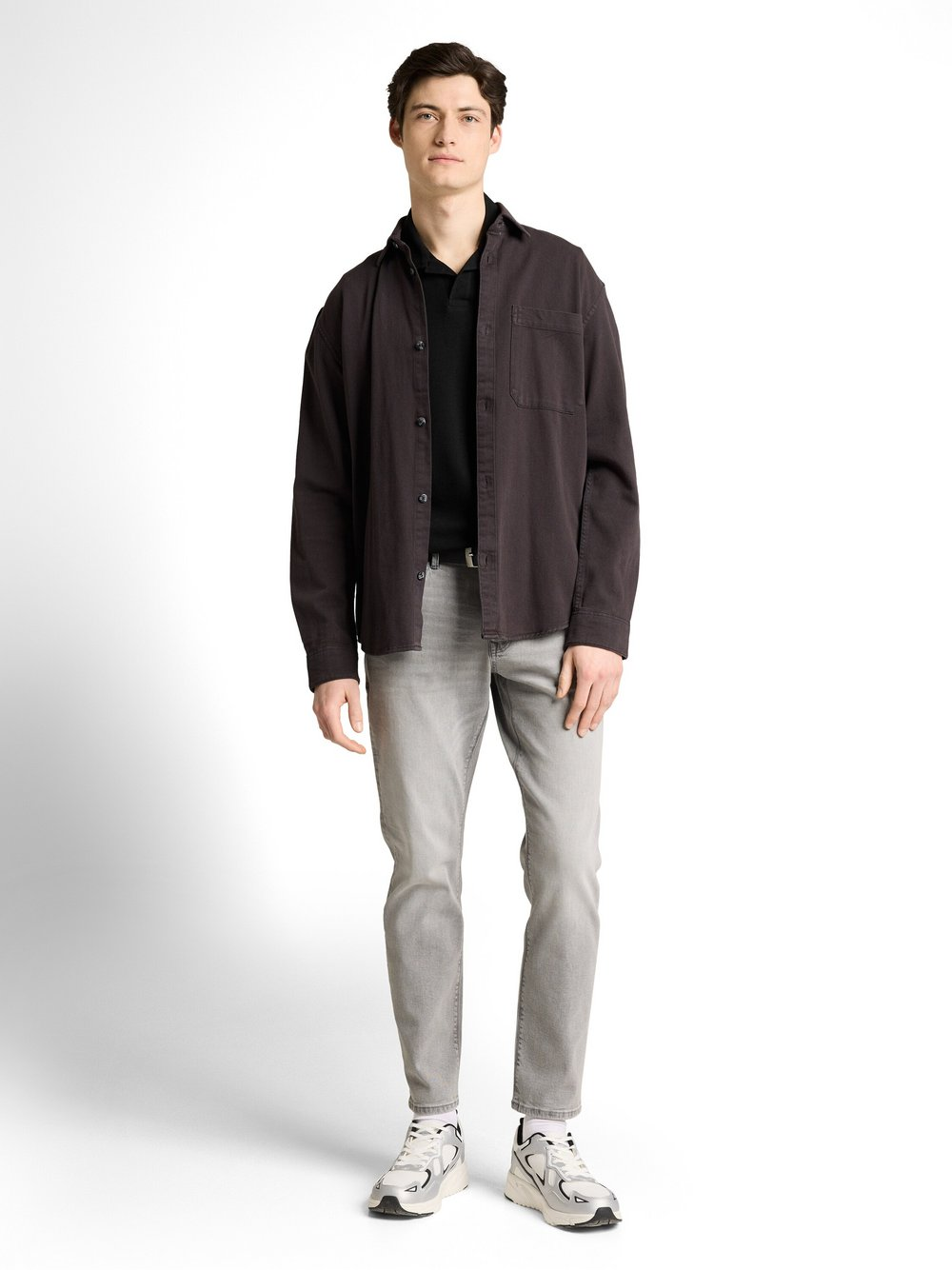 Tom Tailor Denim Męska koszulka polo Mężczyźni Bawełna czarny, L