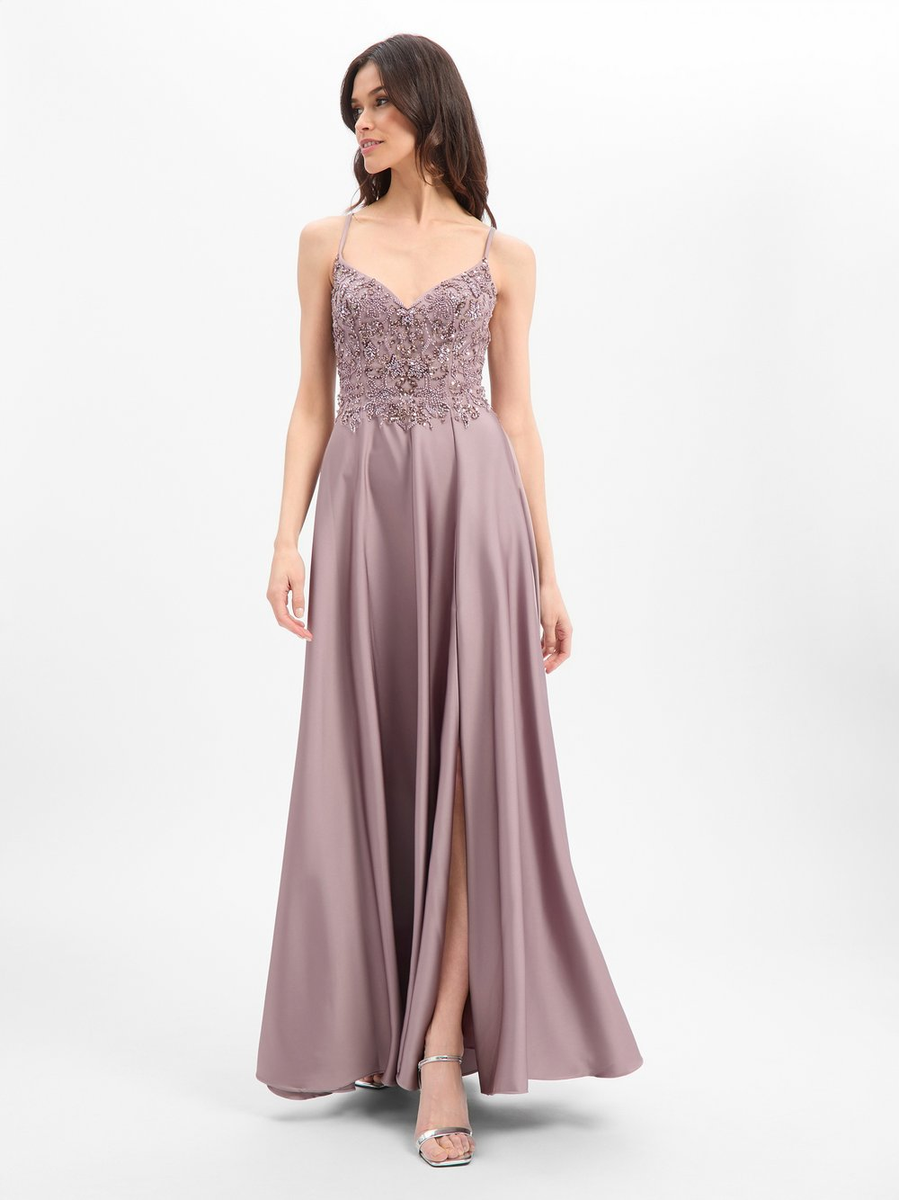 Laona Damska sukienka wieczorowa Kobiety Satyna lila, 32