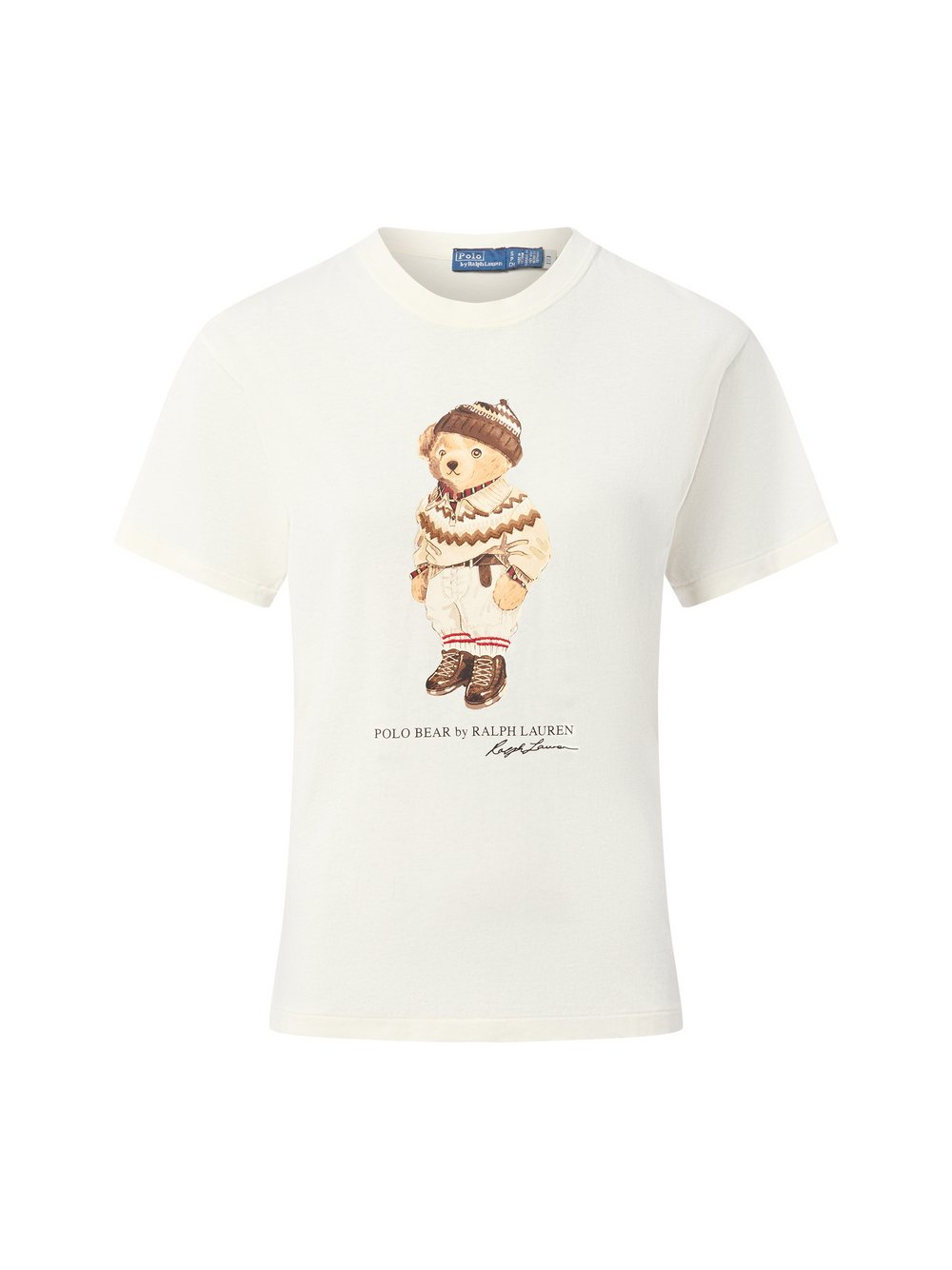 Polo Ralph Lauren Damska koszulka polo z niedźwiedziem Kobiety Bawełna biały, XL