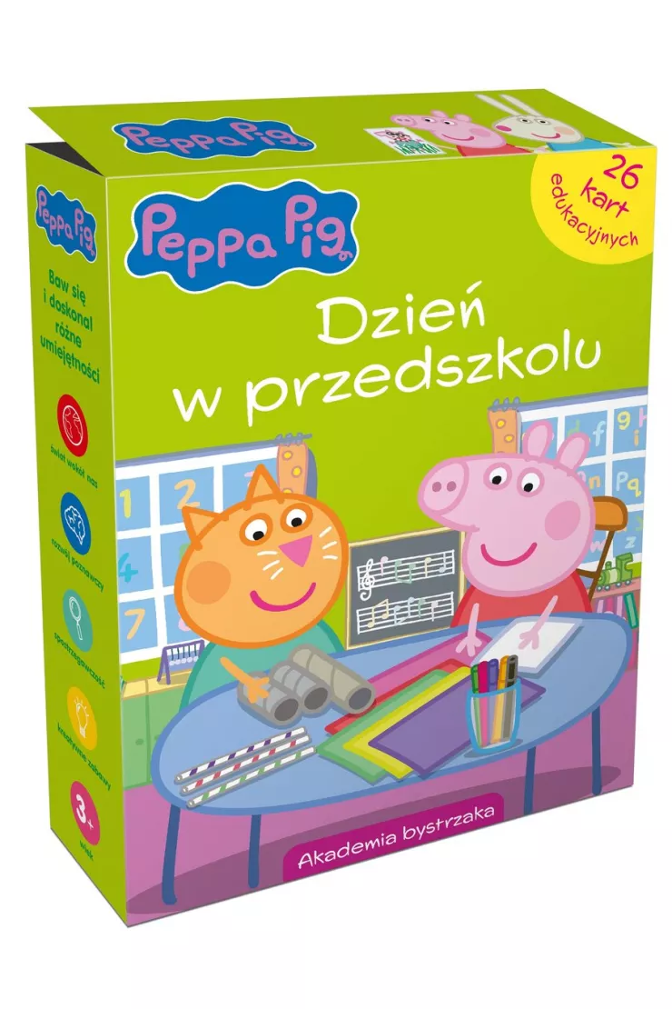 Świnka Peppa. W przedszkolu. Karty edukacyjne w pudełku