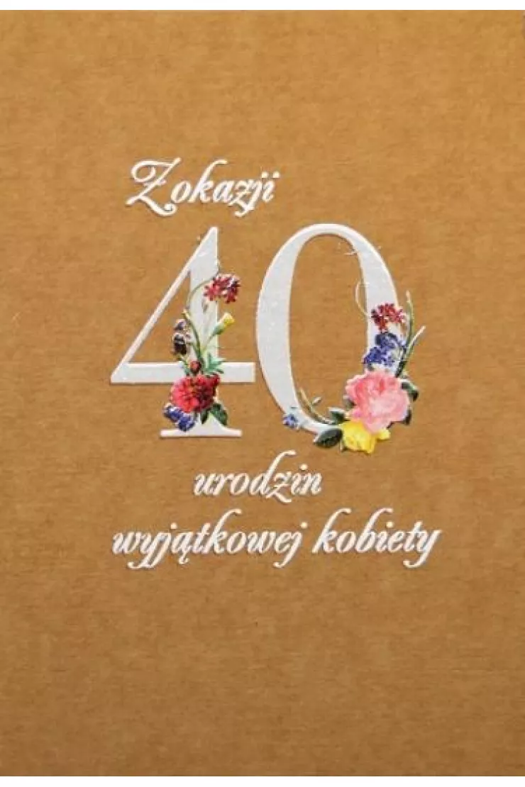 Kartka okolicznościowa eko Urodziny 40 TS50