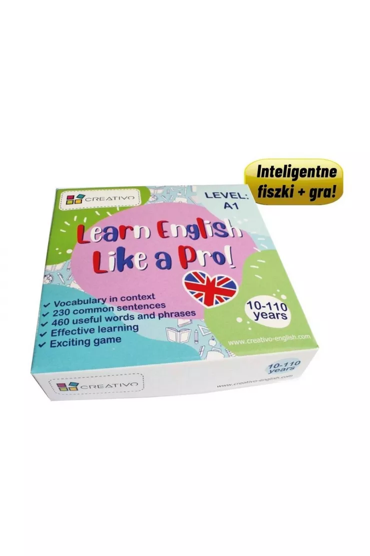 Learn English Like a Pro fiszki + gra A1